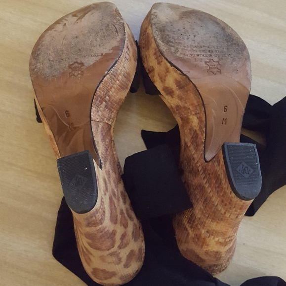 Vtg Donald J Pliner Couture Tie Up Wedge Heels - Picture 5 of 7